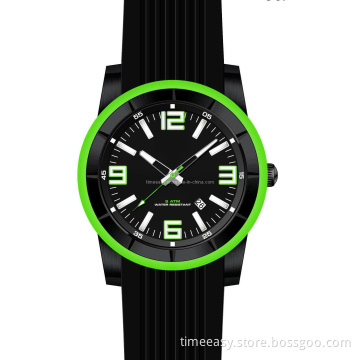 New Arrival Alloy Case with Silicone Ring Chrobo Wrist Watch